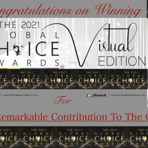 THE GLOBAL CHOICE AWARD 2021 FOR OUTSTANDING & REMARKABLE CONTRIBUTION TO THE GLOBAL EDUCATION